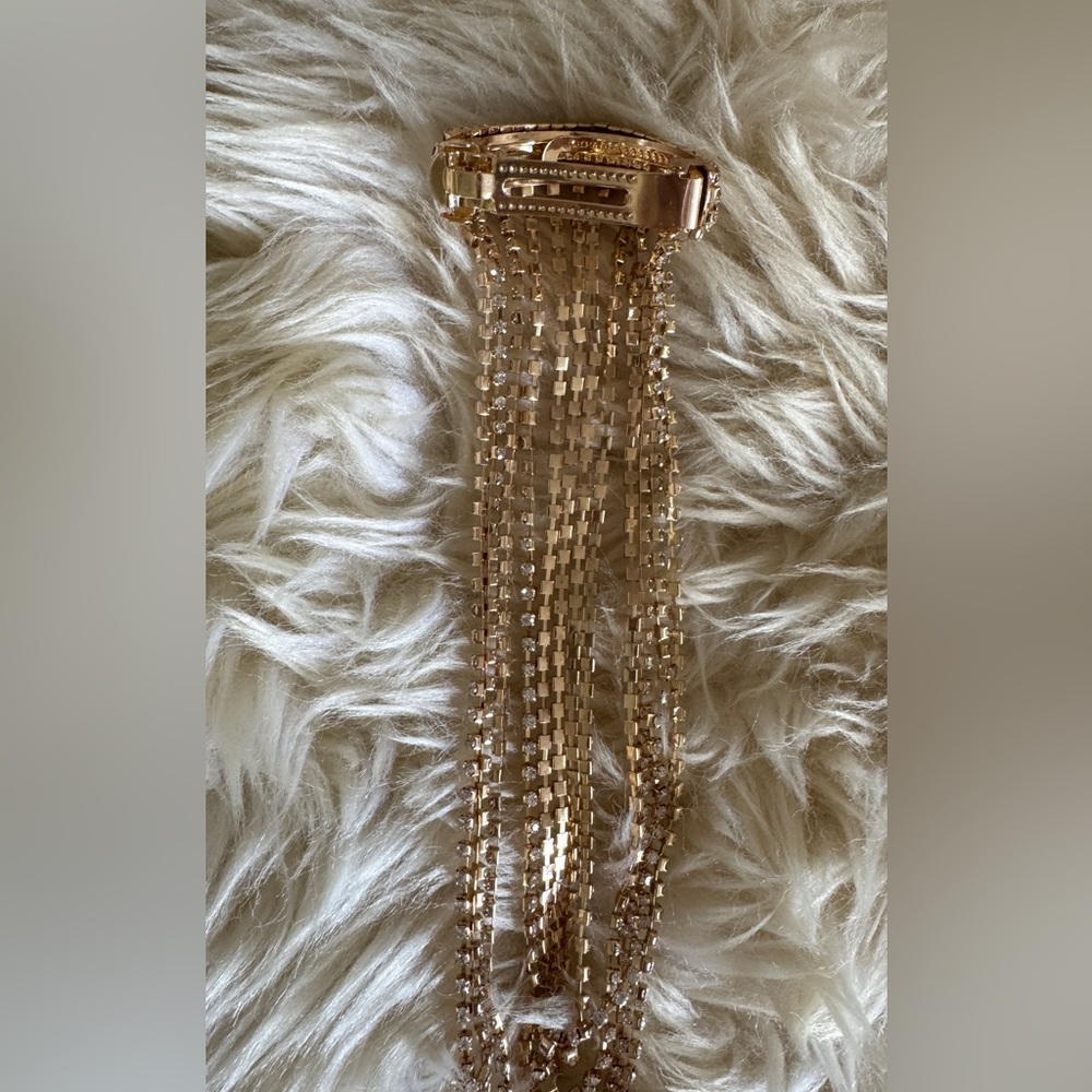 New Rhinestone & Gold Hair Chain Ponytail Accessory - Picture 6 of 8